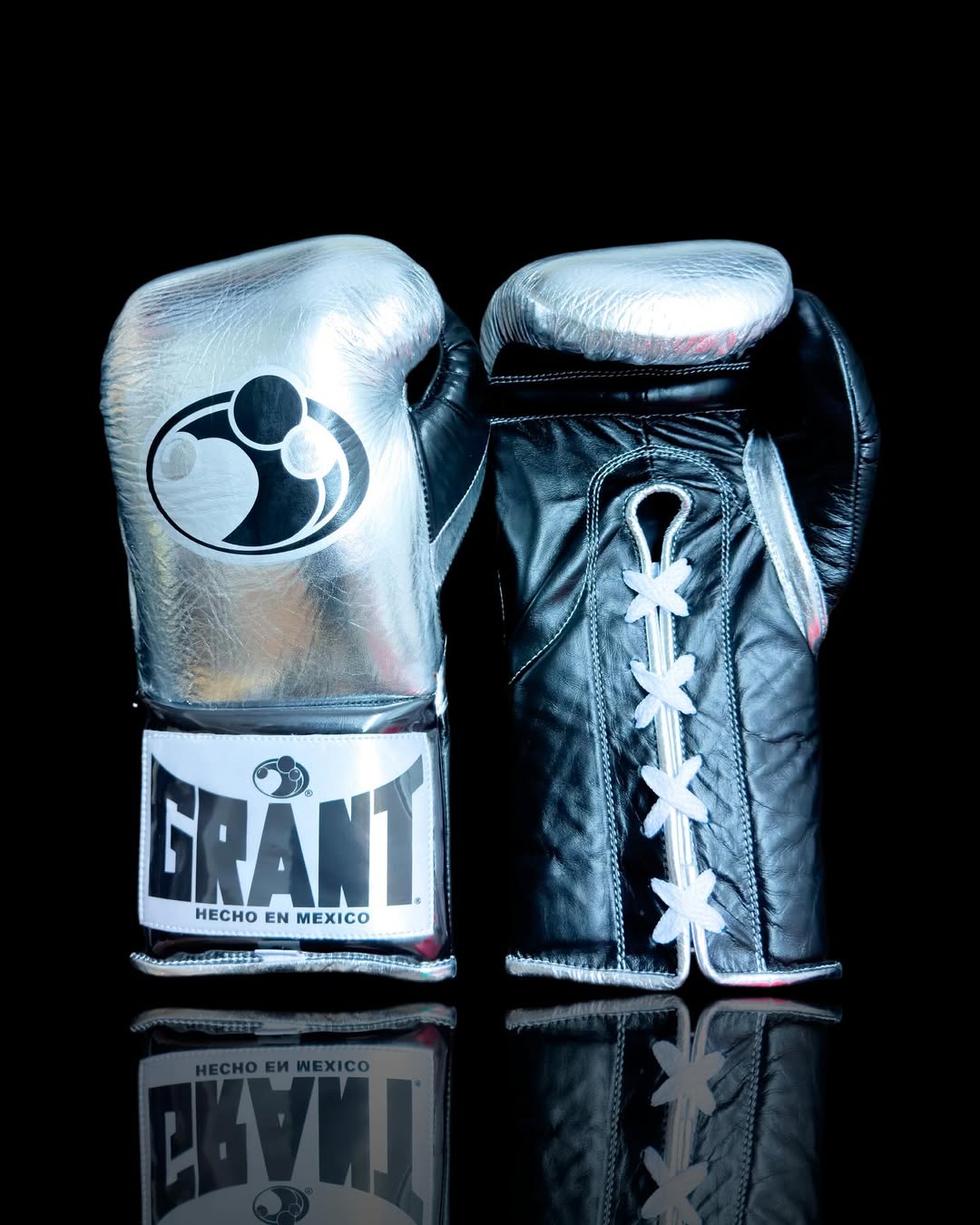 Grant Pro Fighting Boxing Gloves - Black & Silver
