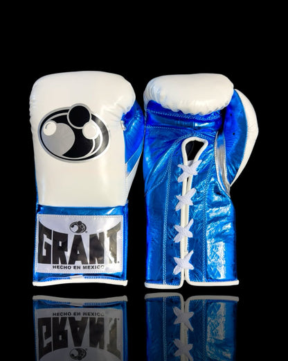 Grant Pro Fighting Boxing Gloves - White & Blue