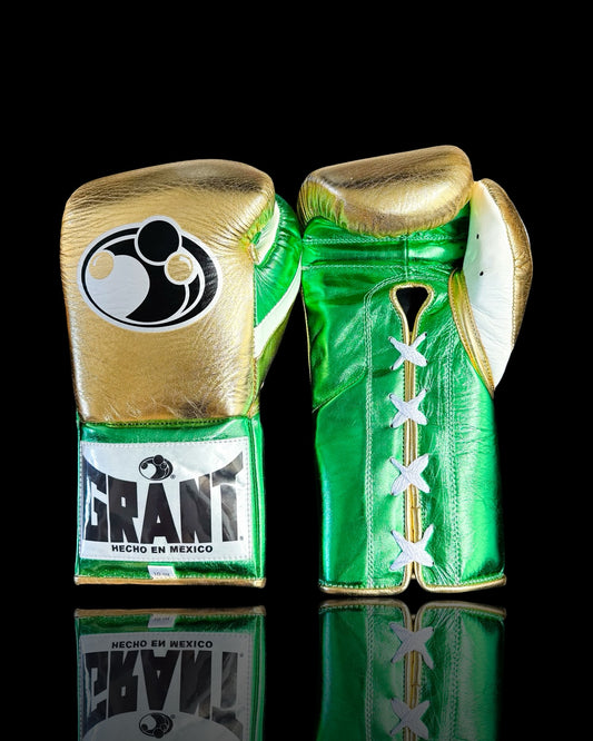 Grant Boxing Gloves - Golden Green
