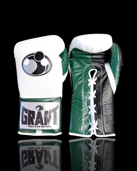 Grant Boxing Gloves - White & Green